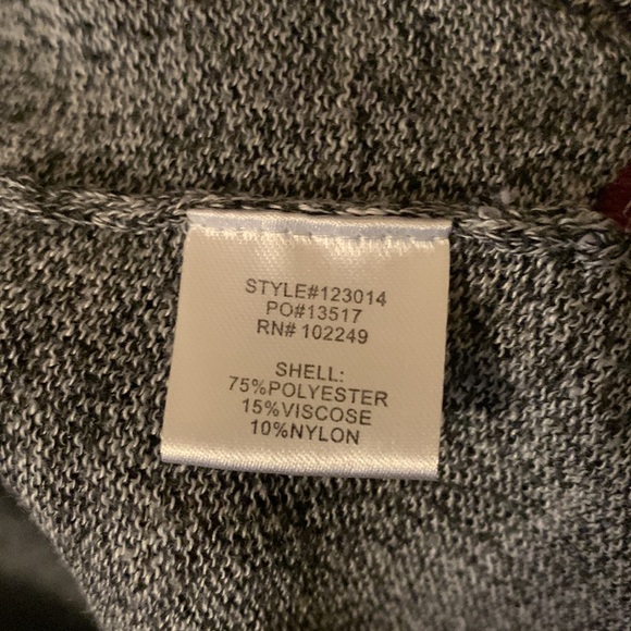 Skies are Blue grey heathered cardigan with side buttons long sleeves size 3x - Picture 9 of 10